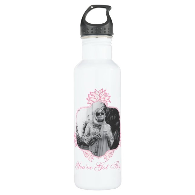 You've Got This - The White Lotus Stainless Steel Water Bottle (Front)