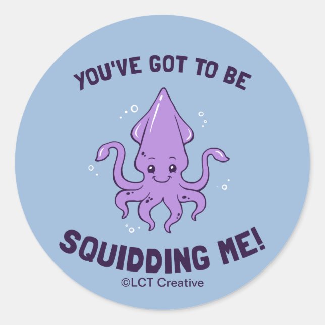 You've Got To Be Squidding Me Classic Round Sticker (Front)