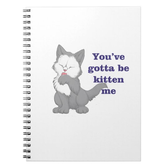 You've gotta be kitten me notebook | Zazzle.com