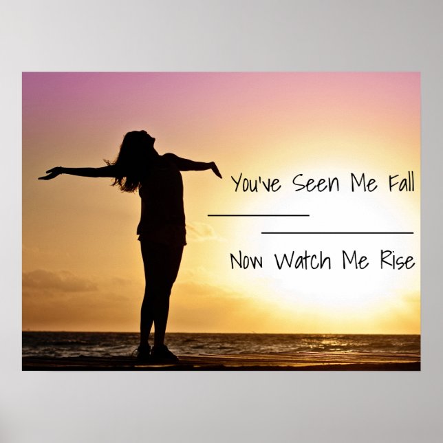You've Seen Me Fall sunset Poster (Front)