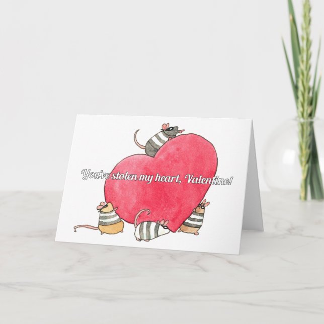 You've stolen my heart, valentine! holiday card (Front)
