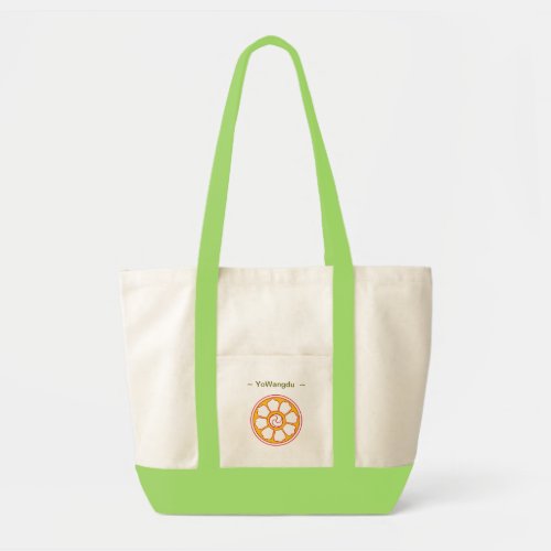 YoWangdu Dharma Wheel Canvas Tote Bag