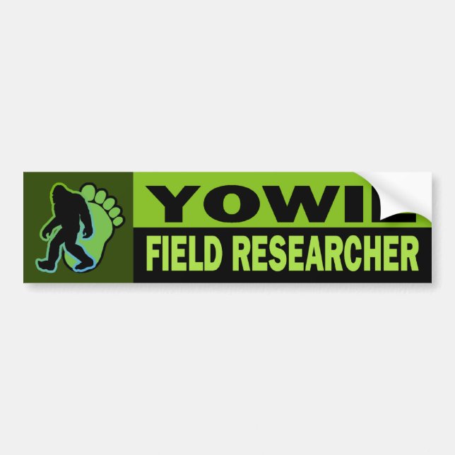 Yowie Field Researcher Bumper Sticker (Front)