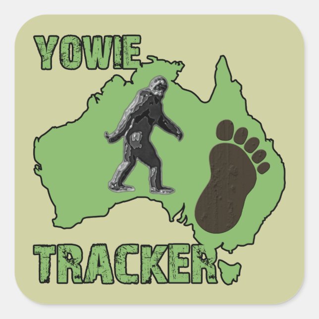 Yowie Tracker Square Sticker (Front)