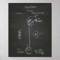 Yoyo 1866 Patent Art Chalkboard