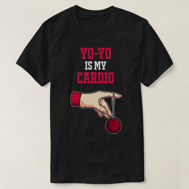 Yoyo is My Cardio Funny Hobby Retro 90s  T-Shirt (Design Front)