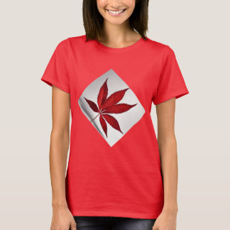 yper Realistic Crimson Leaf Art Tee." T-Shirt