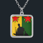 ypg-ypj silver plated necklace<br><div class="desc">Ypg,  ypj,  kurdish,  kurdistan,  rojava,  warrior,  freedom fighter</div>