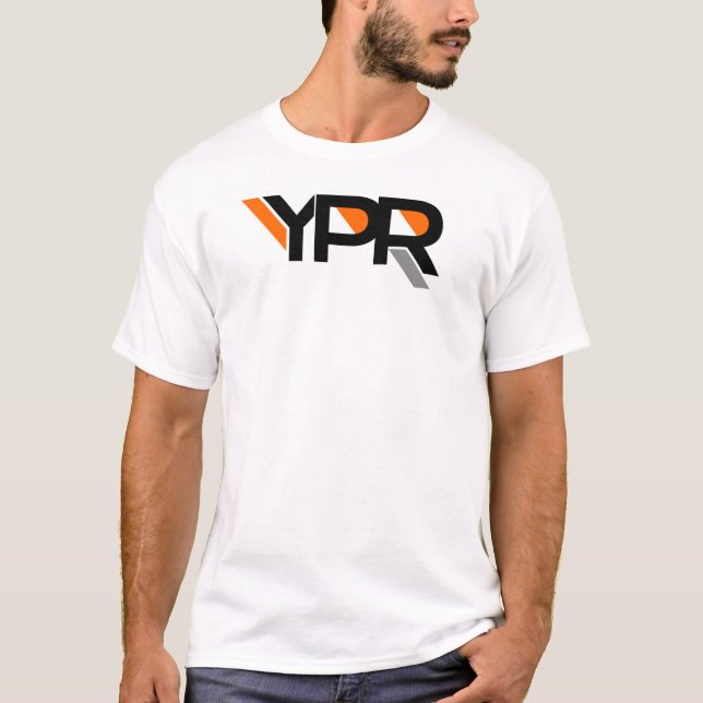 YPR Tee- Gray stripe T-Shirt (Front)