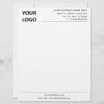 Ypur Business Letterhead with Logo Address Info<br><div class="desc">Custom Colors and Font - Your Business Letterhead with Logo - Add Your Logo - Image / Business Name - Company / Address - Contact Information - Resize and move or remove and add elements / image with Customization tool. Choose font / size / colors ! Good Luck - Be...</div>