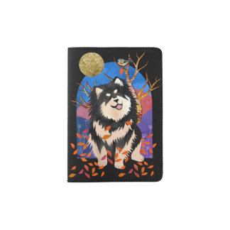 YRSE  IN AUTUMN - Finnish Lapphund passport holder