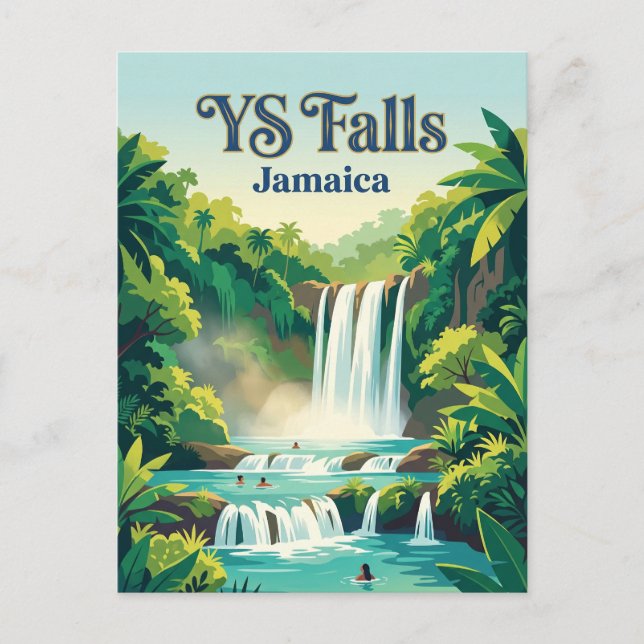 YS Falls Jamaica Postcard (Front)
