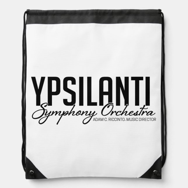 Yso drawstring backpack black and white (Front)