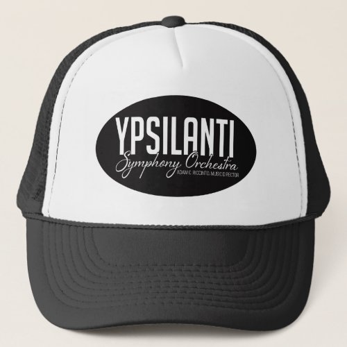 YSO White and Black Oval Logo Baseball Hat