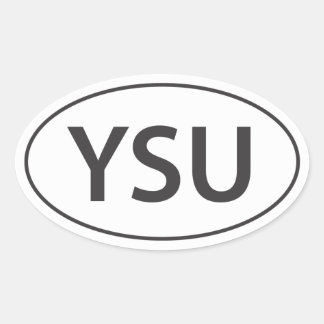 YSU Euro-Decal Oval Sticker
