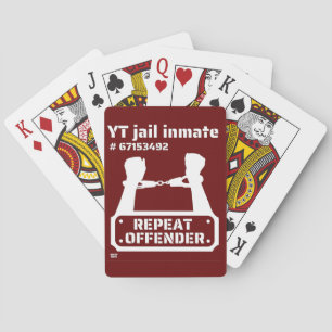 "YT JAIL INMATE" funny prison inmate          Poker Cards