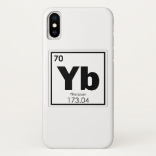 Ytterbium chemical element symbol chemistry formul iPhone x case