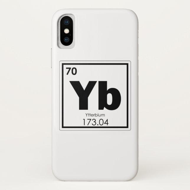 Ytterbium chemical element symbol chemistry formul Case-Mate iPhone case (Back)