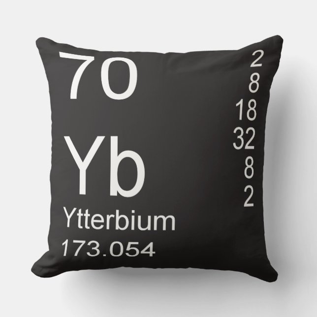 Ytterbium Throw Pillow (Front)