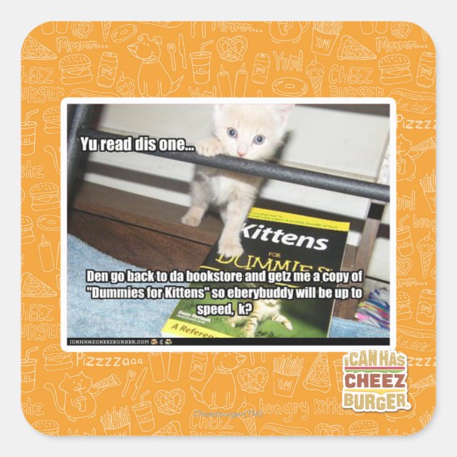 Yu red dis one.. square sticker (Front)