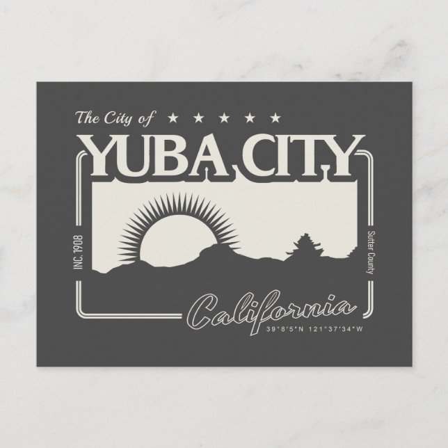 YUBA CITY - SUTTER CALIFORNIA  POSTCARD (Front)