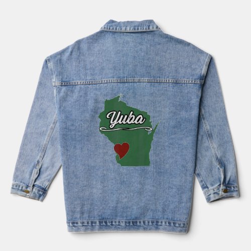 YUBA  Wisconsin WI USA  City State Souven Denim Jacket