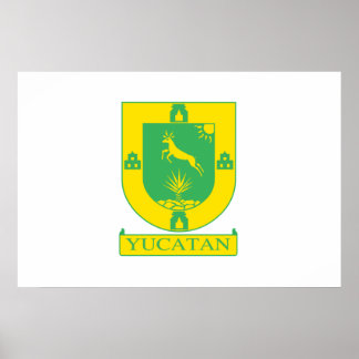 Yucatan, Mexico flag Poster
