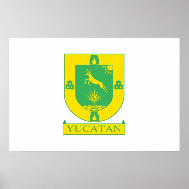 Yucatan, Mexico flag Poster (Front)