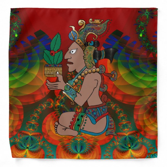 Yucatan Psychedelic Mexicano Visiones Bandana (Front)