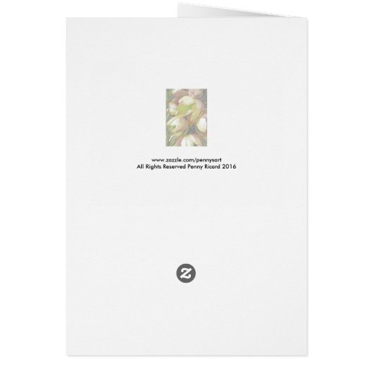 Yucca Blooms in Colored Pencil (Back)