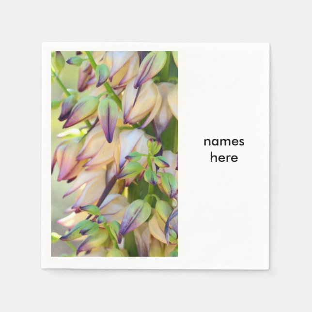 yucca flowers paper napkins (Front)