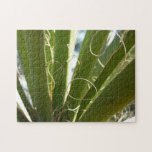 Yucca Leaves Green Abstract Nature Photography Jigsaw Puzzle
