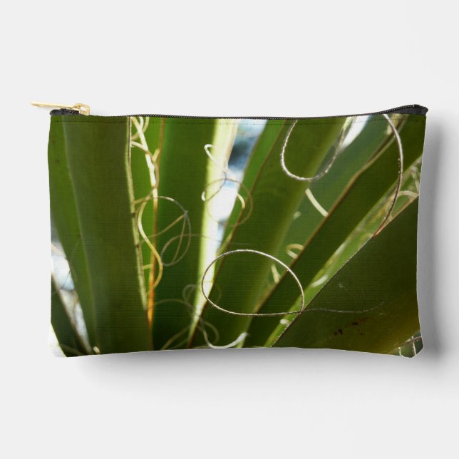 Yucca Leaves Green Nature Photography Accessory Pouch (Front)