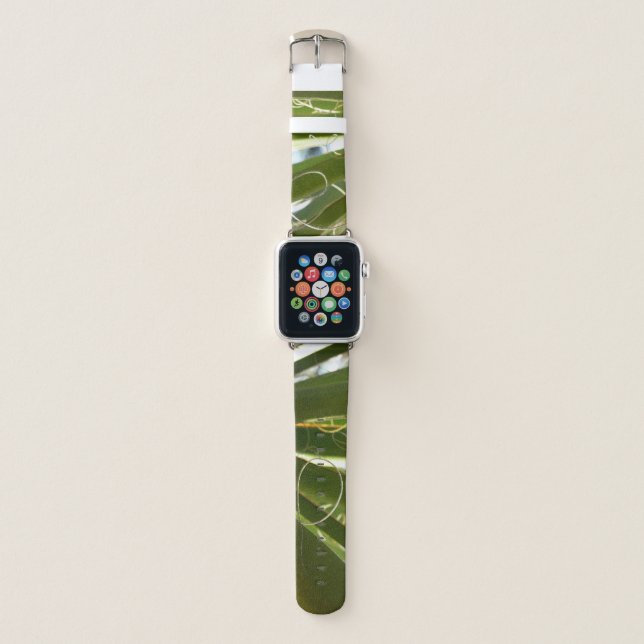 Yucca Leaves Green Nature Photography Apple Watch Band (Front)