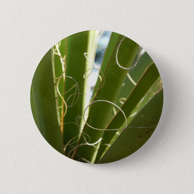 Yucca Leaves Green Nature Photography Button (Front)