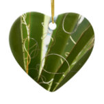 Yucca Leaves Green Nature Photography Ceramic Ornament