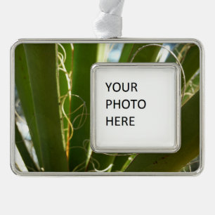 Yucca Leaves Green Nature Photography Christmas Ornament
