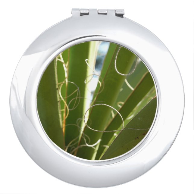 Yucca Leaves Green Nature Photography Compact Mirror (Front)