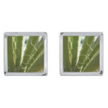 Yucca Leaves Green Nature Photography Cufflinks