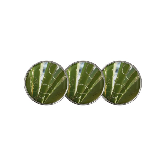 Yucca Leaves Green Nature Photography Golf Ball Marker (3 Up)