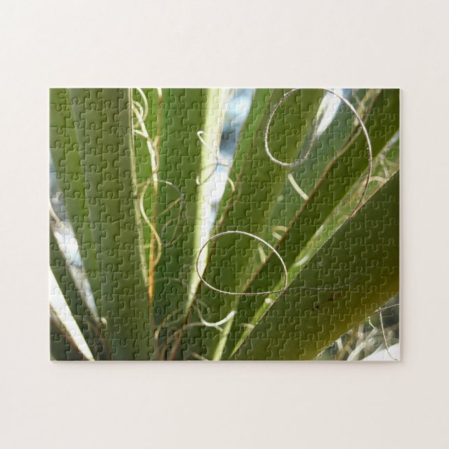 Yucca Leaves Green Nature Photography Jigsaw Puzzle (Horizontal)