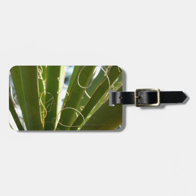 Yucca Leaves Green Nature Photography Luggage Tag (Front Horizontal)