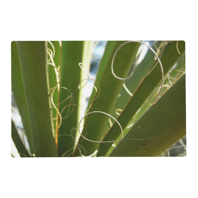 Yucca Leaves Green Nature Photography Placemat (Front)