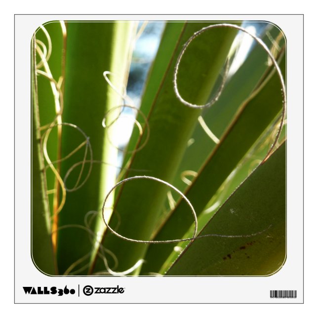 Yucca Leaves Green Nature Photography Wall Sticker (Front)