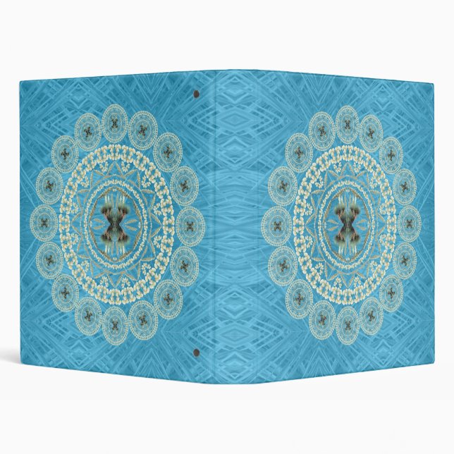 Yucca Mandala on Blue Pattern Binder (Background)