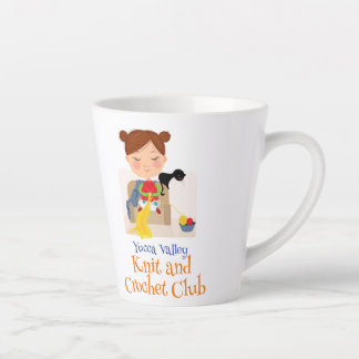 Yucca Valley Knit and Crochet Club - Editable Text Latte Mug