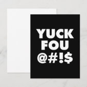 Yuck Fou, funny typography design (Front/Back)