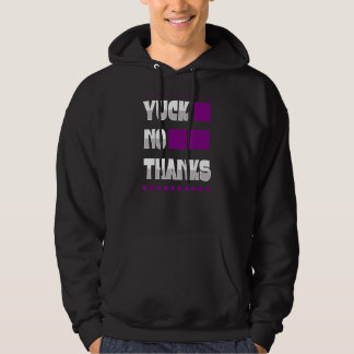 Yuck No Thanks Ace Symbol  Asexual Pride Aesthetic Hoodie