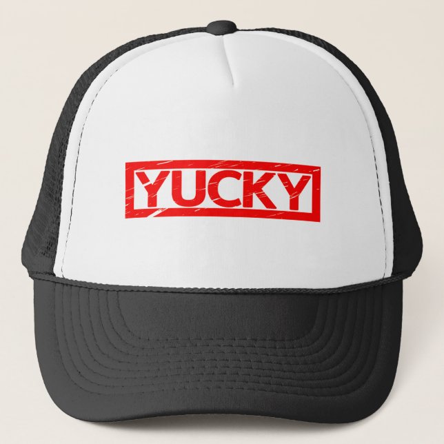 Yucky Stamp Trucker Hat (Front)