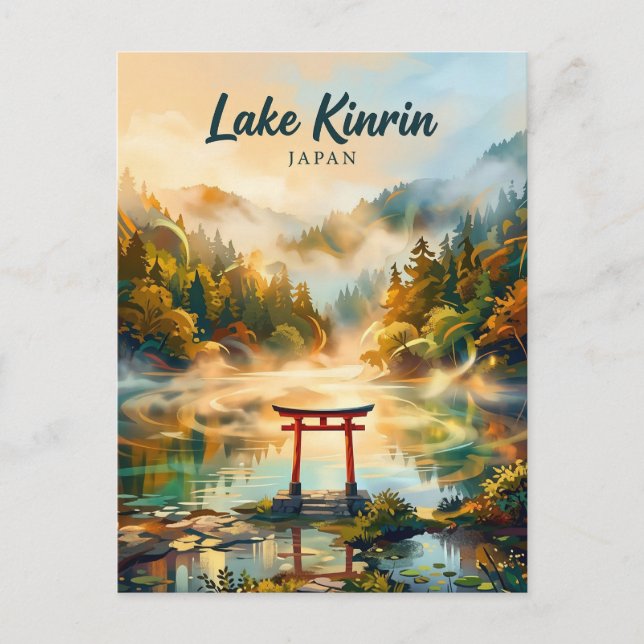 Yufuin Lake Kinrin Japan Postcard (Front)